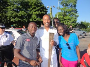 Gambian medical students meet Olympic Torch bearer